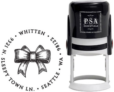 PSA Essentials - Custom Address Stamper (Holiday Bow - Holiday)