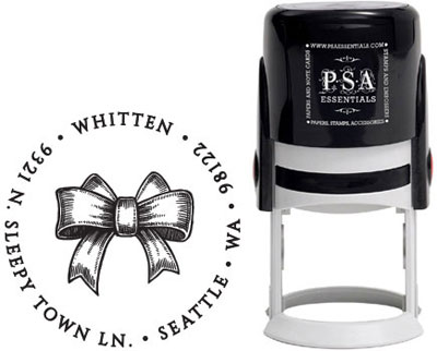 PSA Essentials - Custom Address Stamper (Holiday Bow - Holiday) PSA Essentials - Custom Address Stamper (Holiday Bow - Holiday)
