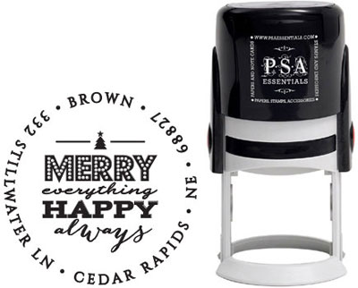 PSA Essentials - Custom Address Stamper (Merry Always - Holiday) PSA Essentials - Custom Address Stamper (Merry Always - Holiday)