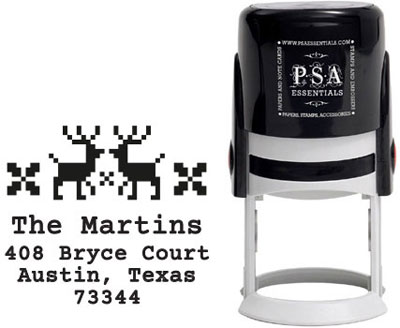 PSA Essentials - Custom Address Stamper (Nordic Reindeer - Holiday)