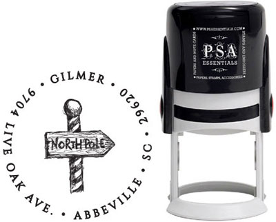 PSA Essentials - Custom Address Stamper (North Pole - Holiday)