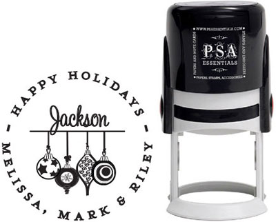 PSA Essentials - Custom Address Stamper (Ornaments - Holiday)