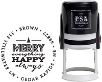 PSA Essentials - Custom Address Stamper (Merry Always - Holiday)