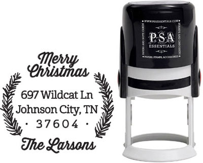PSA Essentials - Custom Address Stamper (Winter Laurel - Holiday)