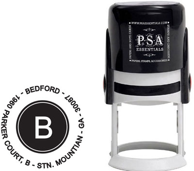 PSA Essentials - Custom Everyday Address Stamper (Bedford - Design by PSA Essentials)