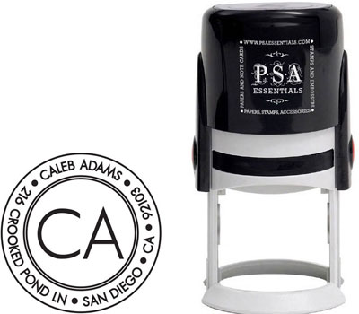 PSA Essentials - Custom Everyday Address Stamper (Caleb - Design by PSA Essentials)