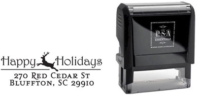 PSA Essentials - Custom Holiday Address Stamper (Prancer - Design by PSA Essentials)