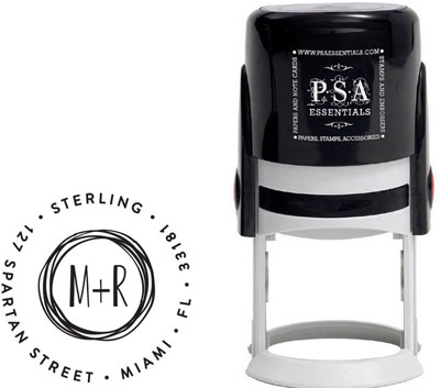 PSA Essentials - Custom Everyday Address Stamper (Sterling - Design by PSA Essentials)