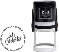 PSA Essentials - Custom Everyday Address Stamper (Lets Celebrate - Design by Natalie Chang)