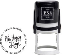 PSA Essentials - Custom Everyday Address Stamper (Oh Happy Day - Design by Natalie Chang)