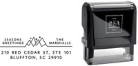 PSA Essentials - Custom Holiday Address Stamper (Snow Mountains - Design by PSA Essentials)