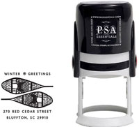 PSA Essentials - Custom Holiday Address Stamper (Snowshoes - Design by PSA Essentials)