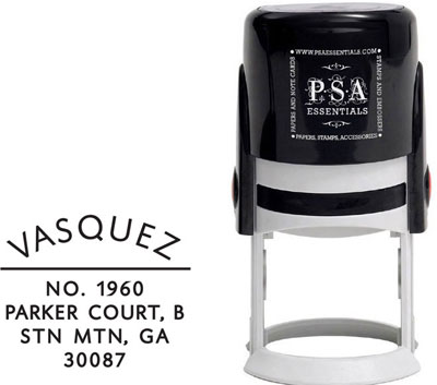 PSA Essentials - Custom Everyday Address Stamper (Vasquez - Design by PSA Essentials) PSA Essentials - Custom Everyday Address Stamper (Vasquez - Design by PSA Essentials)