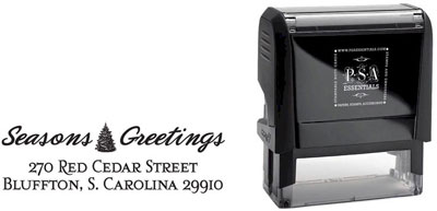 PSA Essentials - Custom Holiday Address Stamper (Vintage Greetings - Design by PSA Essentials)