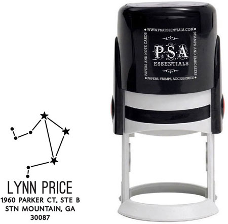 PSA Essentials - Custom Zodiac Address Stamper (Libra Constellation)