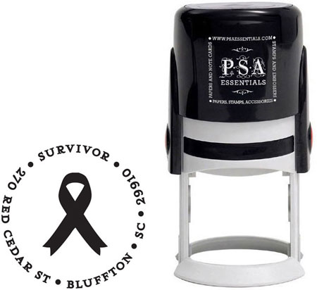 PSA Essentials - Custom Address Stamper (Awareness Ribbon) PSA Essentials - Custom Address Stamper (Awareness Ribbon)