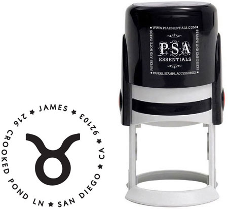 PSA Essentials - Custom Zodiac Address Stamper (Taurus)