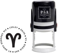 PSA Essentials - Custom Zodiac Address Stamper (Aries)