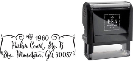 PSA Essentials - Custom Everyday Address Stamper (Fancy Address - Design by PSA Essentials)