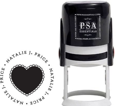 PSA Essentials - Custom Everyday Address Stamper (Fancy Heart - Design by PSA Essentials)