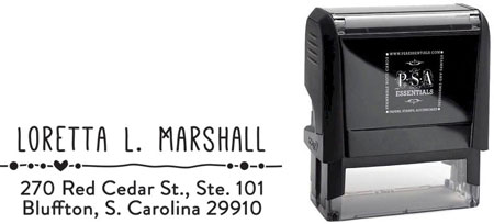 PSA Essentials - Custom Everyday Address Stamper (Loretta - Design by PSA Essentials) PSA Essentials - Custom Everyday Address Stamper (Loretta - Design by PSA Essentials)