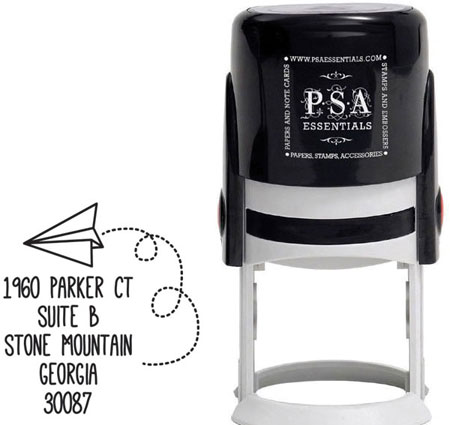 PSA Essentials - Custom Everyday Address Stamper (Paper Plane - Design by PSA Essentials) PSA Essentials - Custom Everyday Address Stamper (Paper Plane - Design by PSA Essentials)