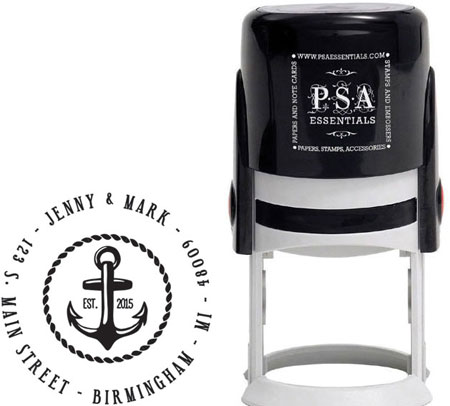 PSA Essentials - Custom Everyday Address Stamper (Rope & Anchor - Design by PSA Essentials)