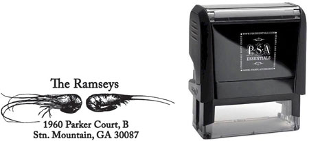 PSA Essentials - Custom Everyday Address Stamper (Shrimp & Prawn - Design by PSA Essentials) PSA Essentials - Custom Everyday Address Stamper (Shrimp & Prawn - Design by PSA Essentials)