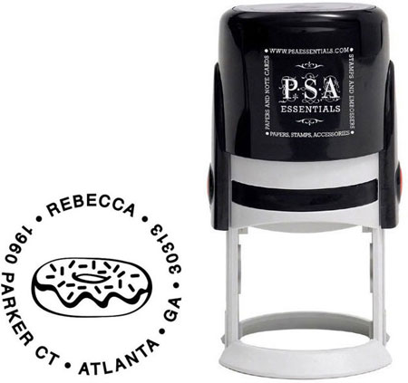 Custom Everyday Address Stamper by PSA Essentials (Doughnut)