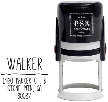 Custom Everyday Address Stamper by PSA Essentials (Walker)