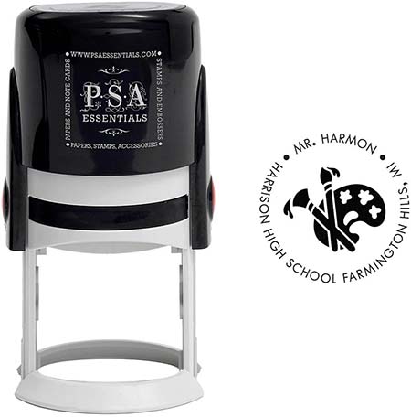 Custom Teacher Address Stamper by PSA Essentials (Paint Palette) Custom Teacher Address Stamper by PSA Essentials (Paint Palette)