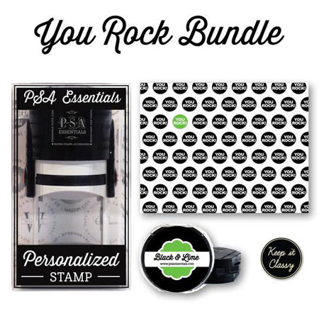 PSA Essentials - Custom Address Stamper Gift Bundle (You Rock)