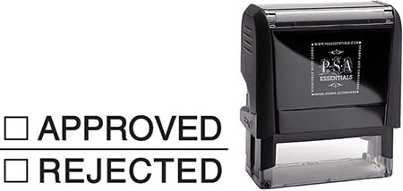 Self-Inking Office Stamp by PSA Essentials (Approved-Rejected)