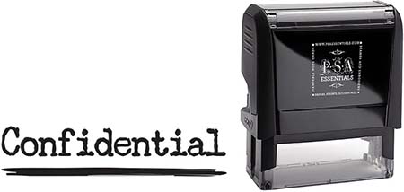 Self-Inking Office Stamp by PSA Essentials (Confidential)