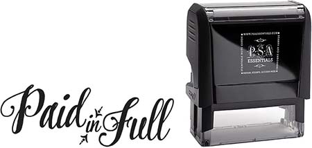 Self-Inking Office Stamp by PSA Essentials (Paid in Full)