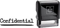 Self-Inking Office Stamp by PSA Essentials (Confidential)