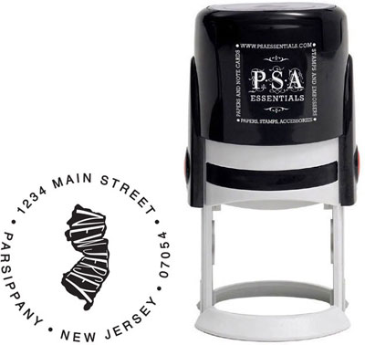 New Jersey Custom State Address Stamper by PSA Essentials