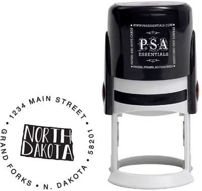 North Dakota Custom State Address Stamper by PSA Essentials North Dakota Custom State Address Stamper by PSA Essentials