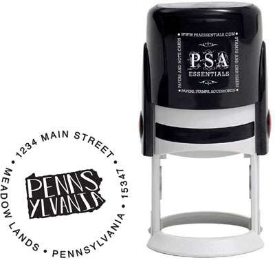 Pennsylvania Custom State Address Stamper by PSA Essentials