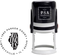 Illinois Custom State Address Stamper by PSA Essentials