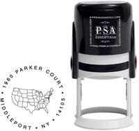 United States of America - Outline Custom State Address Stamper by PSA Essentials