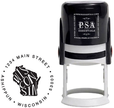 Wisconsin Custom State Address Stamper by PSA Essentials