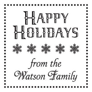 Three Designing Women - Custom Self-Inking Stamp #CS-3504 (Happy Holidays)