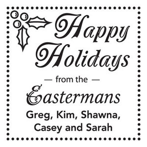 Three Designing Women - Custom Self-Inking Stamp #CS-3506 (Happy Holidays)