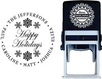 Three Designing Women - Custom Self-Inking Stamp #CS-3501 (Happy Holidays)