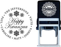 Three Designing Women - Custom Self-Inking Stamp #CS-3501 (Happy Kwanza)