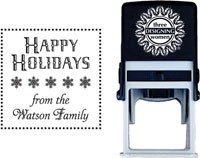 Three Designing Women - Custom Self-Inking Stamp #CS-3504 (Happy Holidays)