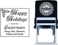 Three Designing Women - Custom Self-Inking Stamp #CS-3506 (Happy Holidays)