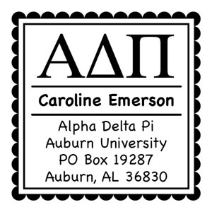 Three Designing Women - Custom Self-Inking Stamp #CS-8001 (Alpha Delta Pi Sorority)