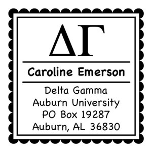 Three Designing Women - Custom Self-Inking Stamp #CS-8001 (Delta Gamma Sorority)